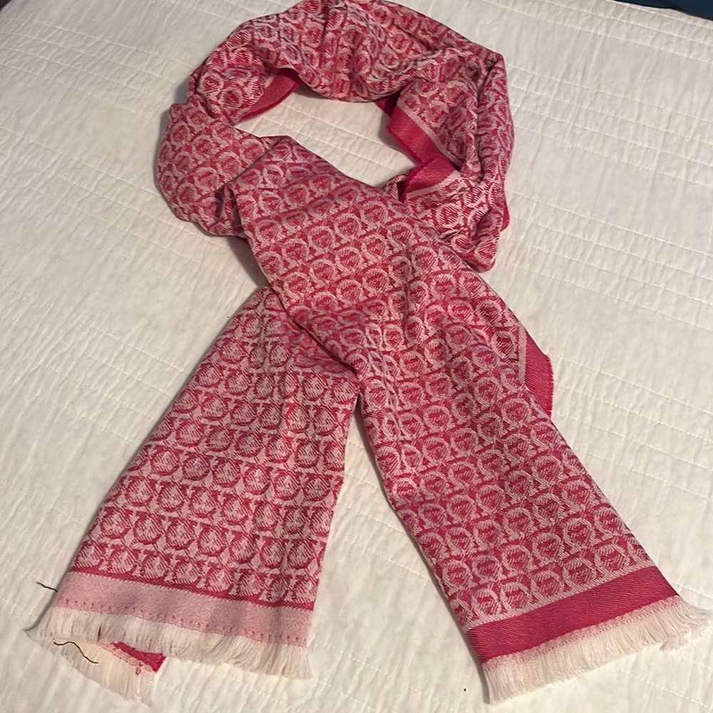 Salvatore ferragamo gancini wool scarf Pink Fiushia